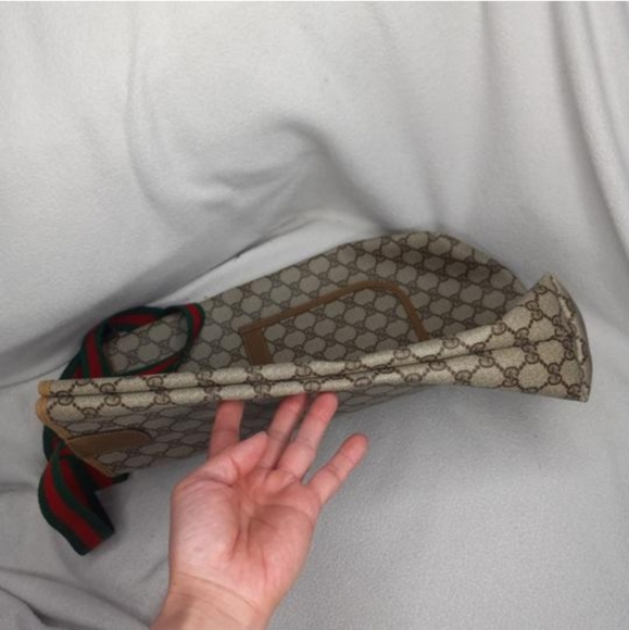 Authentic Vintage Gucci GG Monogram Supreme Sherry Web Ophidia Shopper Shoulder - Picture 5 of 11